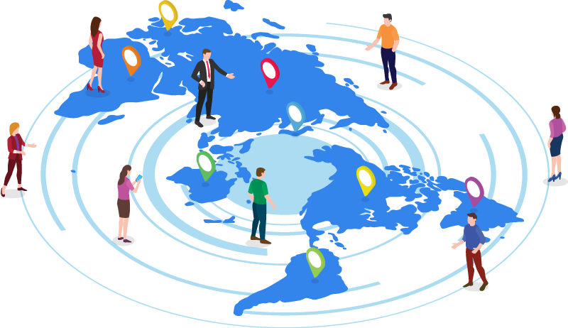 世界100カ国以上を結ぶ、強固なグローバルネットワーク